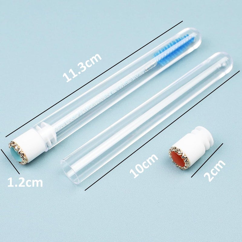SenRocc 20pcs Mascara Wands Tube Reusable Lash Spoolies Pearl Gold Tube Eyelash Brush Tubes Spoolies Lash Extension Brushes Applicators Makeup Tools (CatE-Gold-MlX) - Image 3